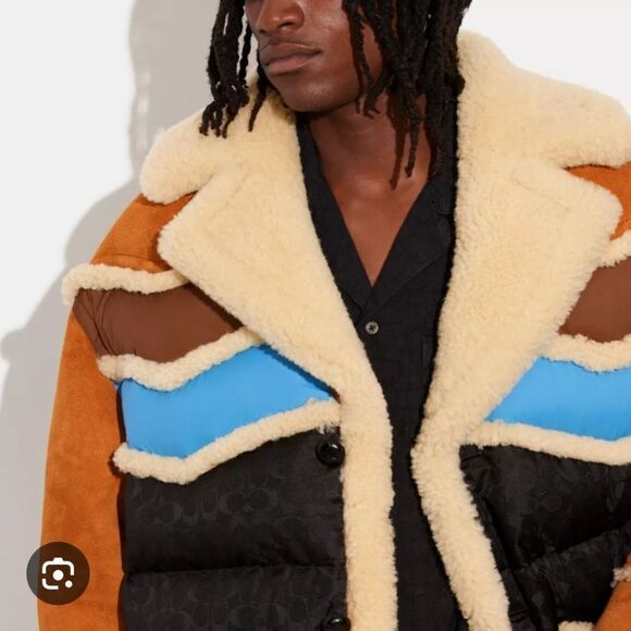 Coach Shearling Town Coat Men's Size Large Sold Out!!!! Rare!!! - Picture 4 of 5